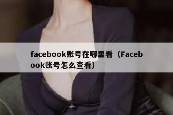 facebook账号在哪里看（Facebook账号怎么查看） 第1张