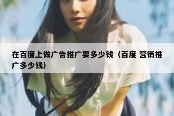 在百度上做广告推广要多少钱（百度 营销推广多少钱） 第1张