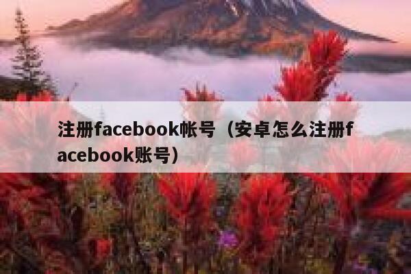 注册facebook帐号(安卓怎么注册facebook账号) 第1张 注册facebook帐号(安卓怎么注册facebook账号) 第1张