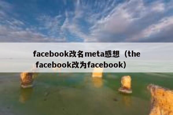 facebook改名meta感想（the facebook改为facebook） 第1张