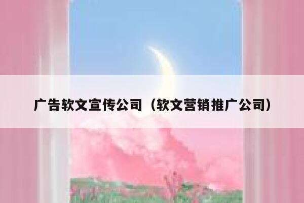 广告软文宣传公司（软文营销推广公司） 第1张