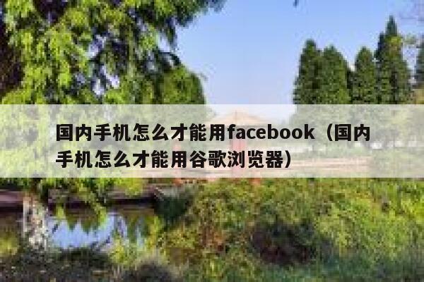 国内手机怎么才能用facebook(国内手机怎么才能用谷歌浏览器) 第1张 国内手机怎么才能用facebook(国内手机怎么才能用谷歌浏览器) 第1张