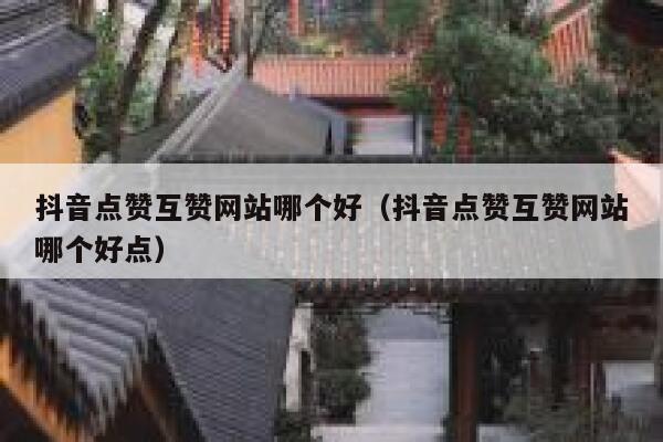 抖音点赞互赞网站哪个好（抖音点赞互赞网站哪个好点） 第1张