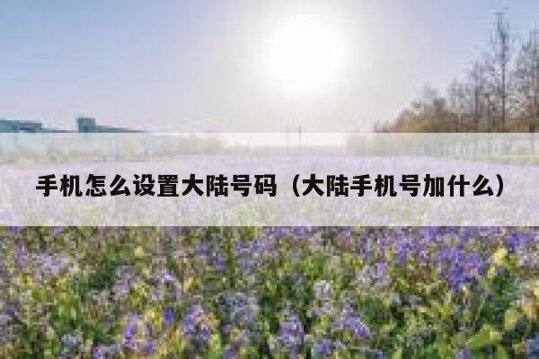 手机怎么设置大陆号码（大陆手机号加什么） 第1张