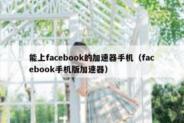 能上facebook的加速器手机（facebook手机版加速器） 第1张