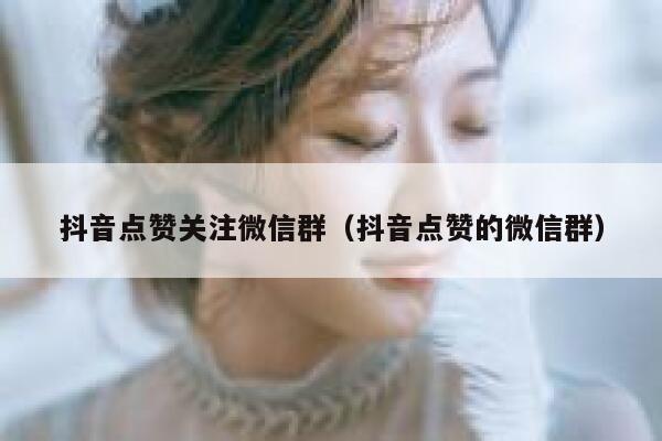 抖音点赞关注微信群（抖音点赞的微信群） 第1张