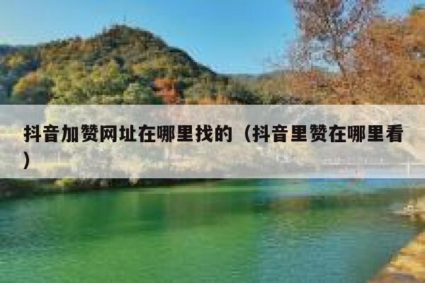 抖音加赞网址在哪里找的（抖音里赞在哪里看） 第1张