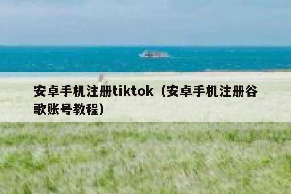 安卓手机注册tiktok（安卓手机注册谷歌账号教程） 第1张