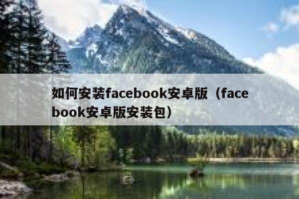 如何安装facebook安卓版（facebook安卓版安装包） 第1张