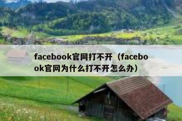 facebook官网打不开（facebook官网为什么打不开怎么办） 第1张