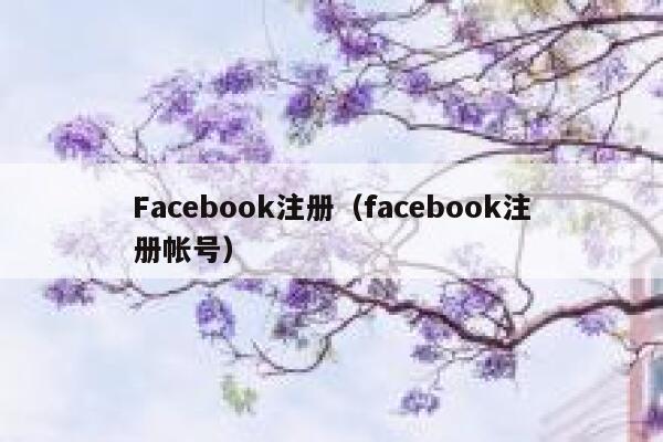 Facebook注册（facebook注册帐号） 第1张