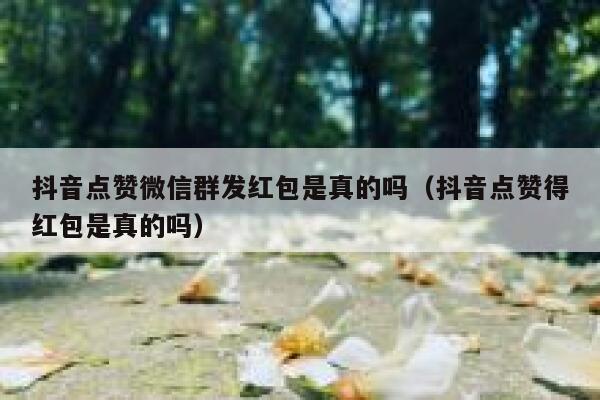抖音点赞微信群发红包是真的吗（抖音点赞得红包是真的吗） 第1张