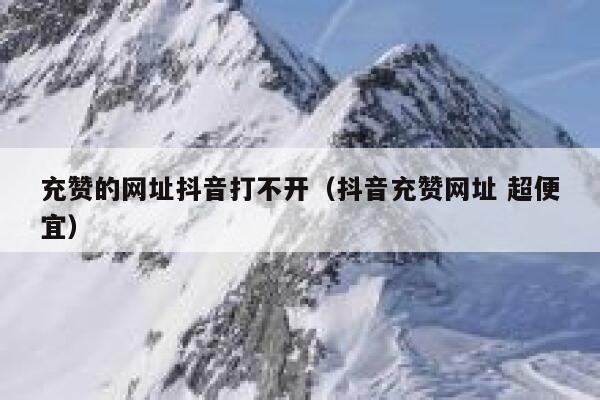 充赞的网址抖音打不开（抖音充赞网址 超便宜） 第1张