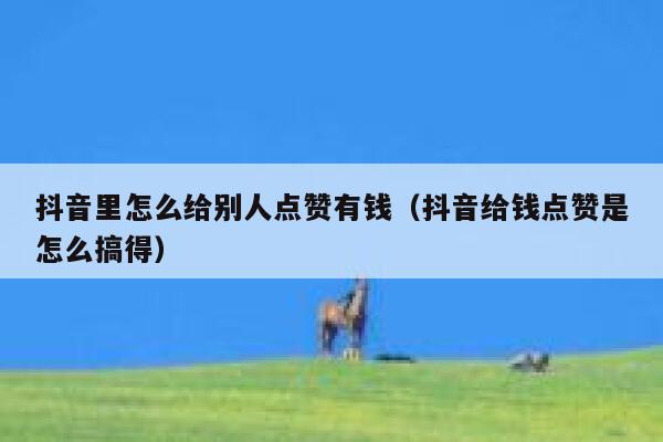 抖音里怎么给别人点赞有钱（抖音给钱点赞是怎么搞得） 第1张