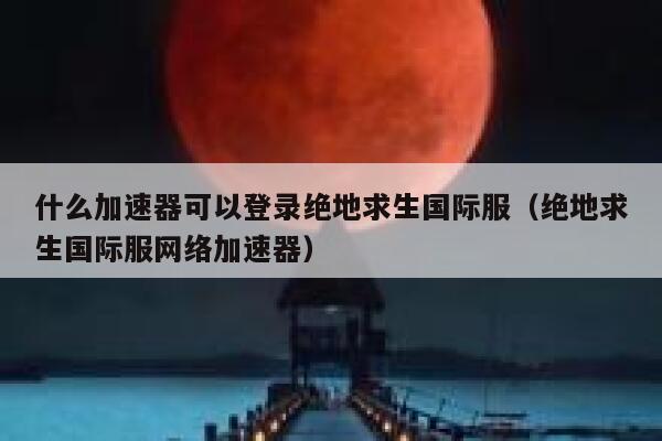 什么加速器可以登录绝地求生国际服（绝地求生国际服网络加速器） 第1张