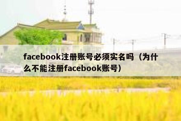 facebook注册账号必须实名吗（为什么不能注册facebook账号） 第1张