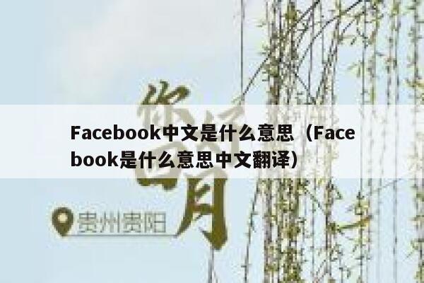 Facebook中文是什么意思(Facebook是什么意思中文翻译) 第1张 Facebook中文是什么意思(Facebook是什么意思中文翻译) 第1张