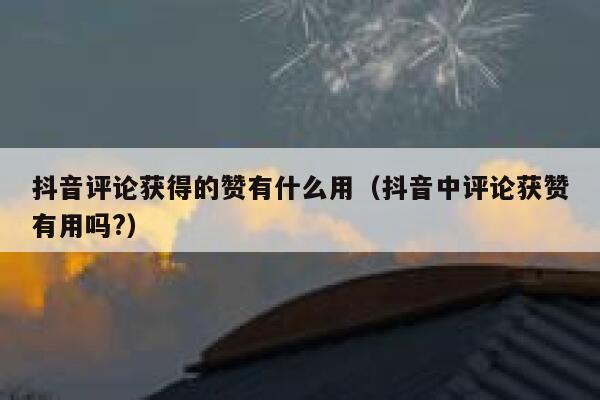 抖音评论获得的赞有什么用(抖音中评论获赞有用吗?) 第1张 抖音评论获得的赞有什么用(抖音中评论获赞有用吗?) 第1张