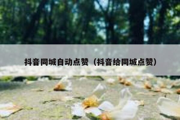 抖音同城自动点赞(抖音给同城点赞) 第1张 抖音同城自动点赞(抖音给同城点赞) 第1张