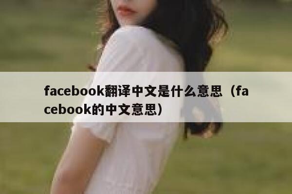 facebook翻译中文是什么意思（facebook的中文意思） 第1张