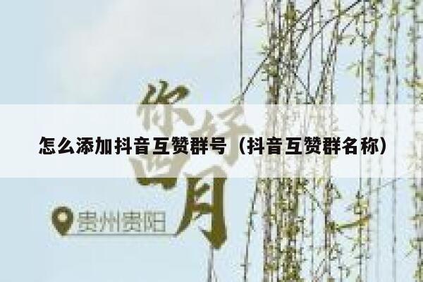 怎么添加抖音互赞群号（抖音互赞群名称） 第1张