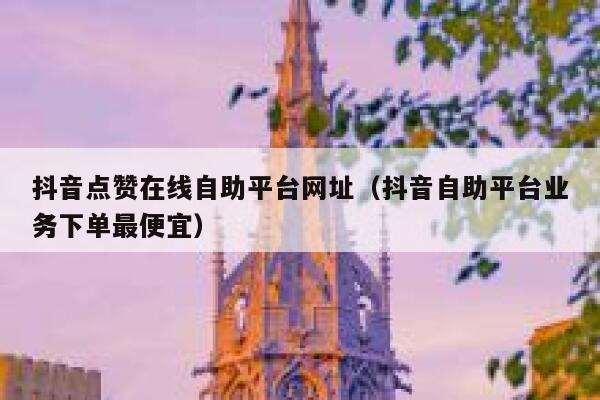 抖音点赞在线自助平台网址（抖音自助平台业务下单最便宜） 第1张