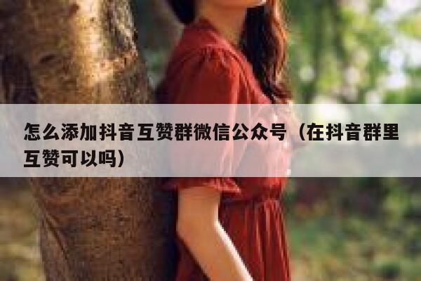 怎么添加抖音互赞群微信公众号(在抖音群里互赞可以吗) 第1张 怎么添加抖音互赞群微信公众号(在抖音群里互赞可以吗) 第1张