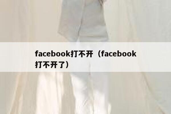 facebook打不开（facebook打不开了） 第1张