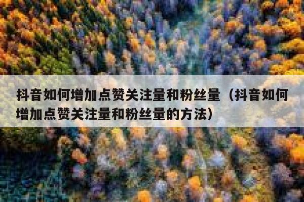 抖音如何增加点赞关注量和粉丝量（抖音如何增加点赞关注量和粉丝量的方法） 第1张