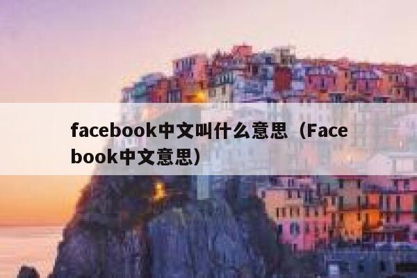 facebook中文叫什么意思(Facebook中文意思) 第1张 facebook中文叫什么意思(Facebook中文意思) 第1张