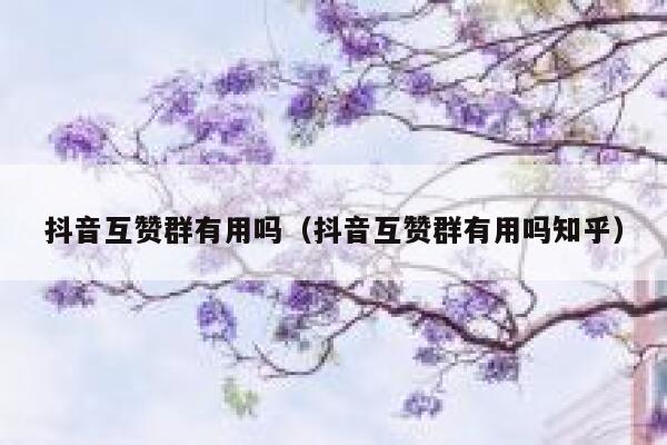 抖音互赞群有用吗（抖音互赞群有用吗知乎） 第1张