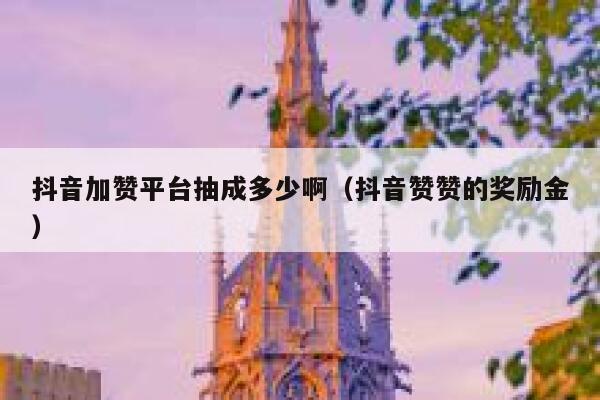 抖音加赞平台抽成多少啊（抖音赞赞的奖励金） 第1张