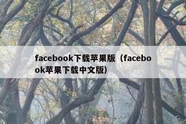 facebook下载苹果版(facebook苹果下载中文版) 第1张 facebook下载苹果版(facebook苹果下载中文版) 第1张