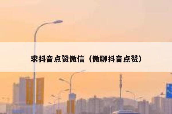 求抖音点赞微信(微聊抖音点赞) 第1张 求抖音点赞微信(微聊抖音点赞) 第1张