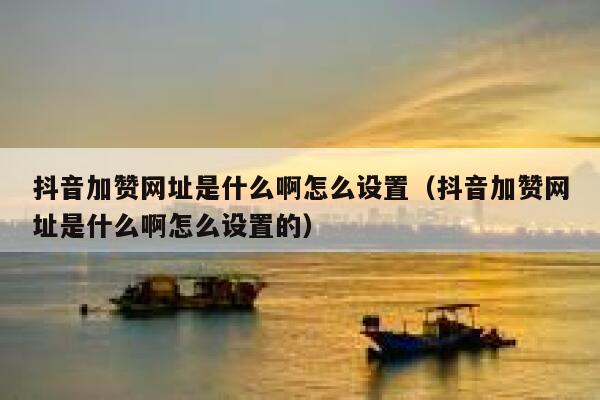 抖音加赞网址是什么啊怎么设置(抖音加赞网址是什么啊怎么设置的) 第1张 抖音加赞网址是什么啊怎么设置(抖音加赞网址是什么啊怎么设置的) 第1张