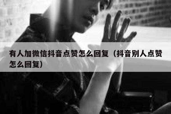 有人加微信抖音点赞怎么回复(抖音别人点赞怎么回复) 第1张 有人加微信抖音点赞怎么回复(抖音别人点赞怎么回复) 第1张