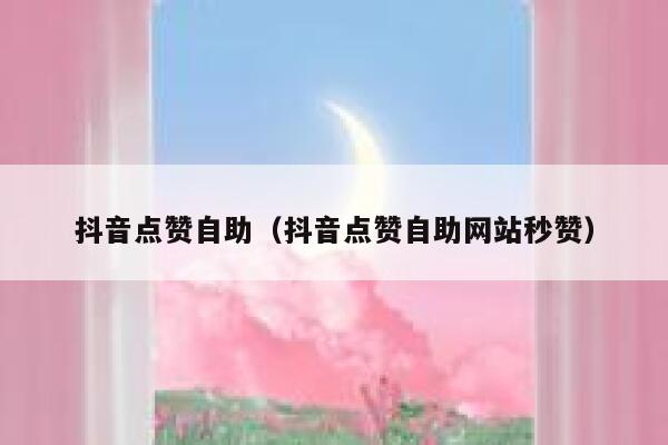 抖音点赞自助(抖音点赞自助网站秒赞) 第1张 抖音点赞自助(抖音点赞自助网站秒赞) 第1张