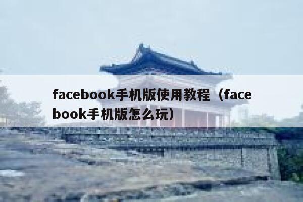 facebook手机版使用教程(facebook手机版怎么玩) 第1张 facebook手机版使用教程(facebook手机版怎么玩) 第1张