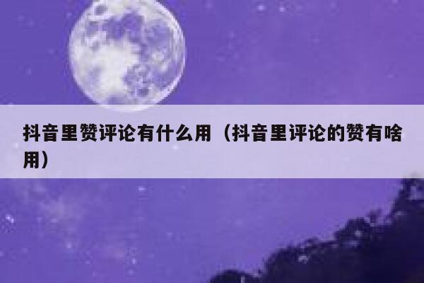 抖音里赞评论有什么用（抖音里评论的赞有啥用） 第1张