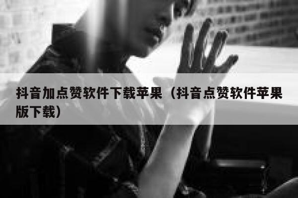 抖音加点赞软件下载苹果(抖音点赞软件苹果版下载) 第1张 抖音加点赞软件下载苹果(抖音点赞软件苹果版下载) 第1张