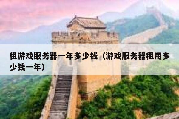 租游戏服务器一年多少钱（游戏服务器租用多少钱一年） 第1张