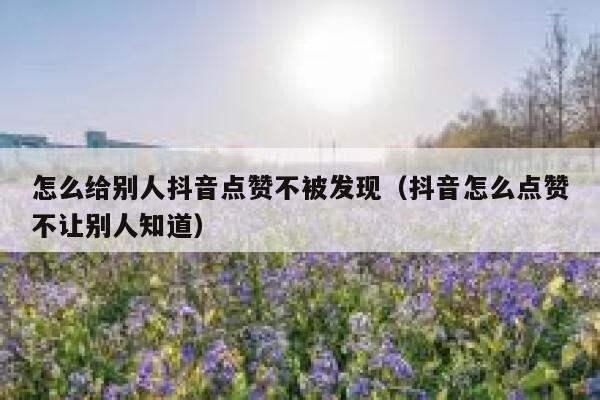 怎么给别人抖音点赞不被发现（抖音怎么点赞不让别人知道） 第1张