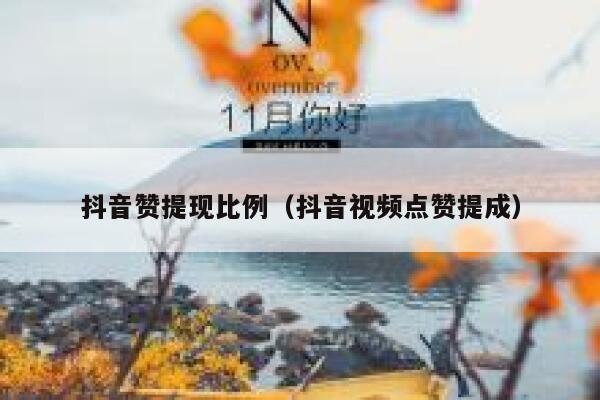 抖音赞提现比例（抖音视频点赞提成） 第1张