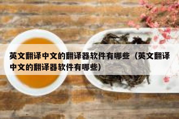 英文翻译中文的翻译器软件有哪些（英文翻译中文的翻译器软件有哪些） 第1张