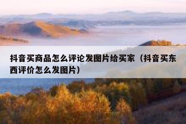 抖音买商品怎么评论发图片给买家（抖音买东西评价怎么发图片） 第1张
