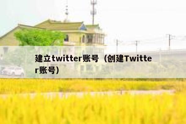 建立twitter账号（创建Twitter账号） 第1张