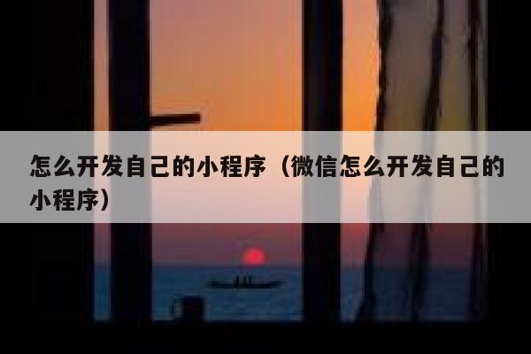 怎么开发自己的小程序（微信怎么开发自己的小程序） 第1张