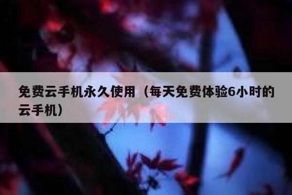 免费云手机永久使用（每天免费体验6小时的云手机） 第1张