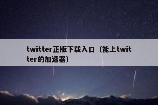 twitter正版下载入口（能上twitter的加速器） 第1张