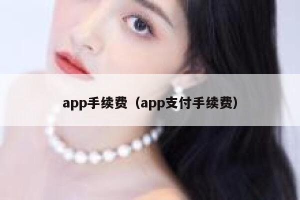 app手续费（app支付手续费） 第1张